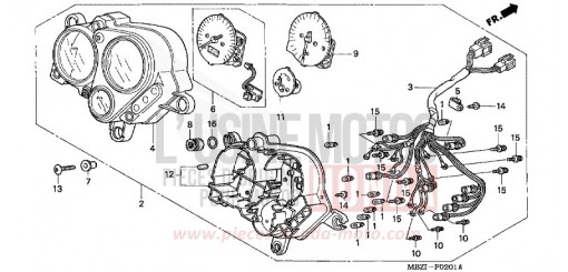 METER (CB600F22) CB600F22 de 2002